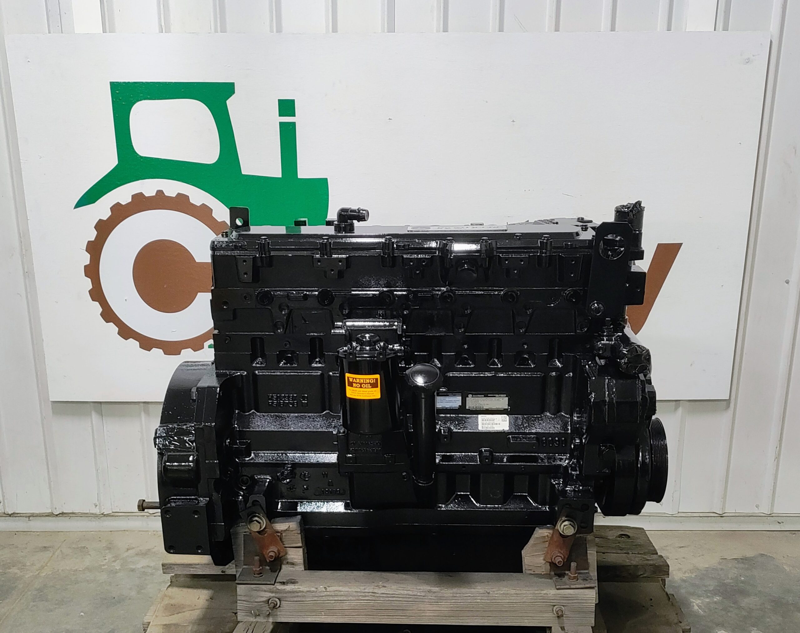 Remanufactured John Deere 6090H Long Block Engine SE501746 to Fit 670G Motor Grader