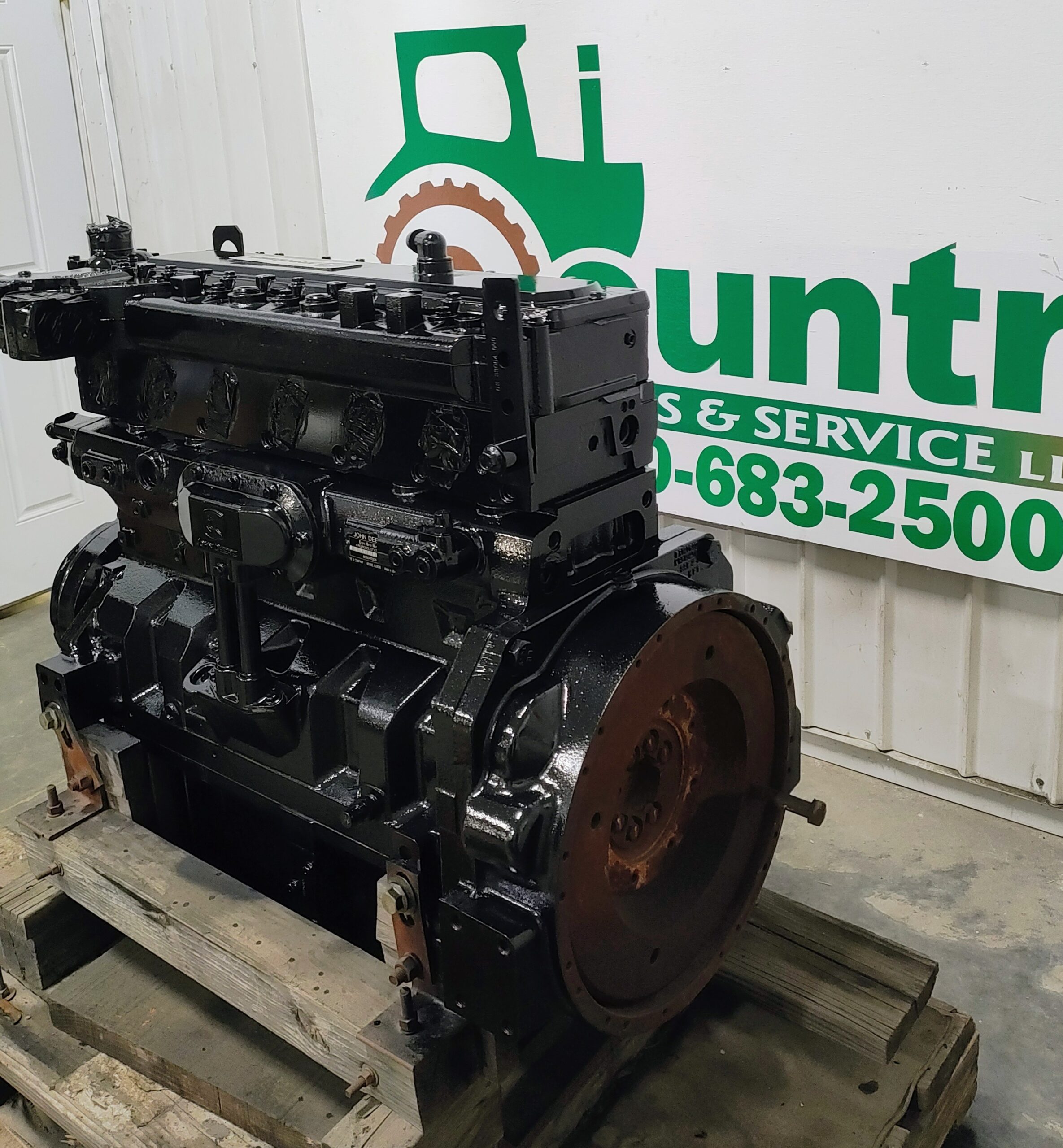 Remanufactured John Deere 6090H Long Block Engine SE501746 to Fit 670G Motor Grader