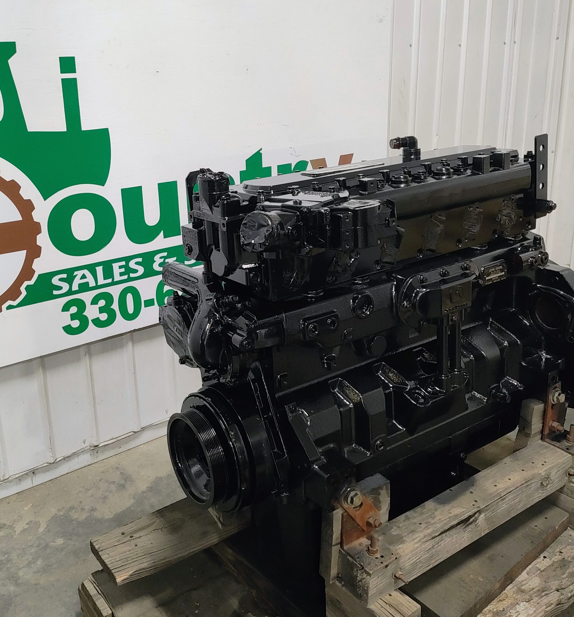 Remanufactured John Deere 6090H Long Block Engine SE501746 to Fit 670G Motor Grader